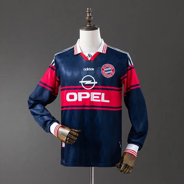 Camiseta de fútbol Bayern Munich 1997/99 VISITANTE MANGA LARGA VERSION FAN